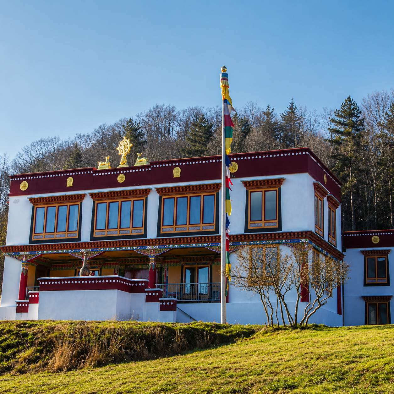 噶瑪師利那瀾陀高級佛學院 KSNI Karma Shri Nalanda Institute 建築圖像