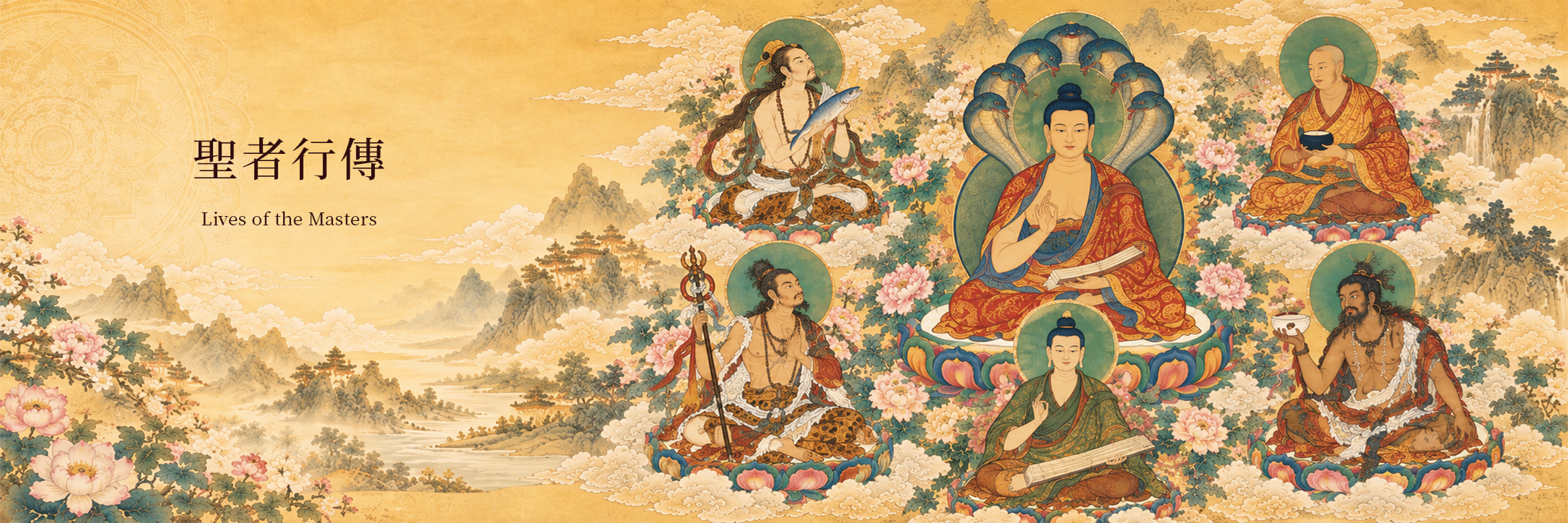 納噶救納尊者(龍樹菩薩)橫幅