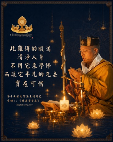 此難得的暇滿清淨人身，不用它來學佛，而讓它平凡的死去，實在可惜